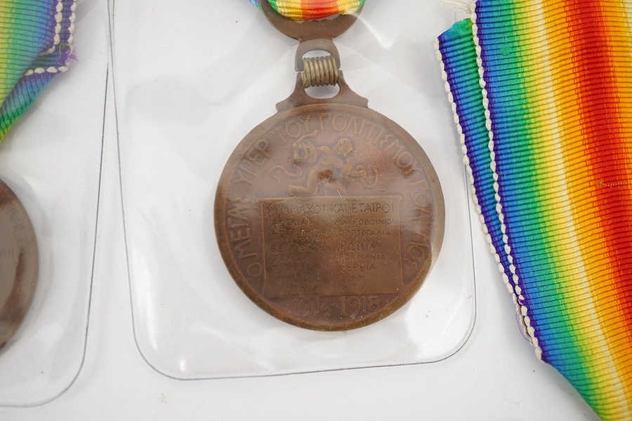 Nineteen First World War allied nations Victory Medals